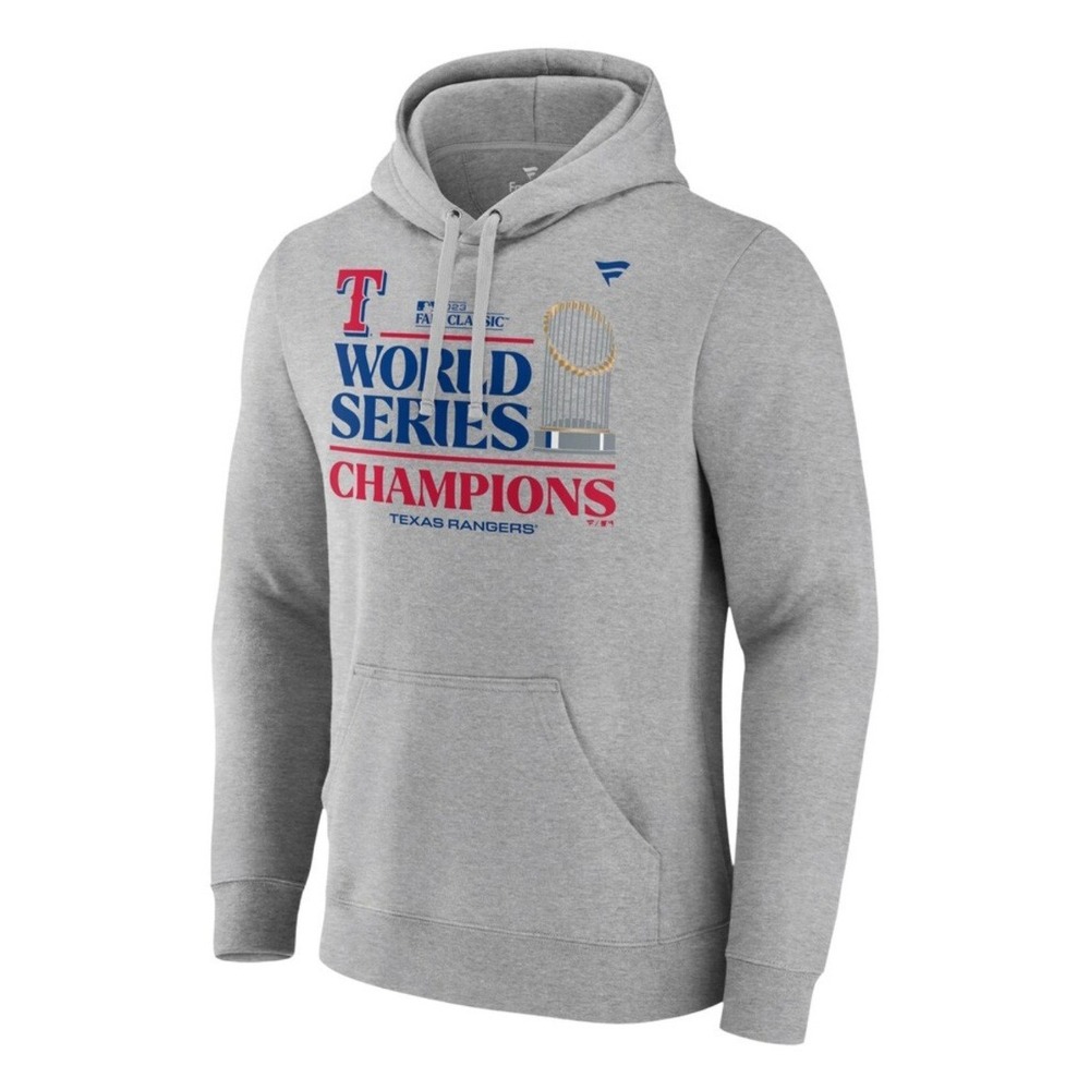 Texas Rangers Fanatics Heather Gray 2023 World Series Champions Locker Room Smal